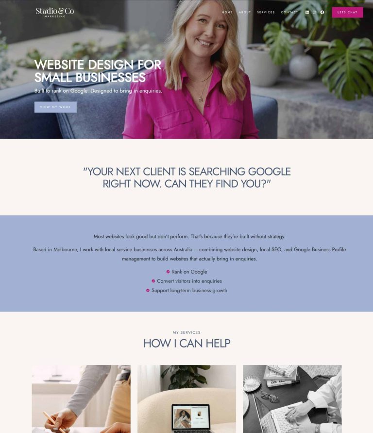 Studio & Co Marketing Website Build and Content